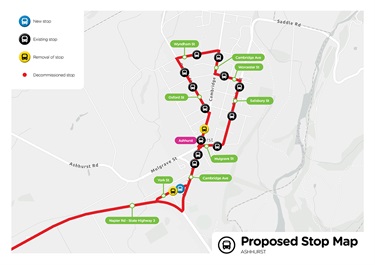 Proposed bus stops - Ashhurst