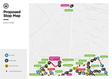 Proposed bus stops - Bunnythorpe