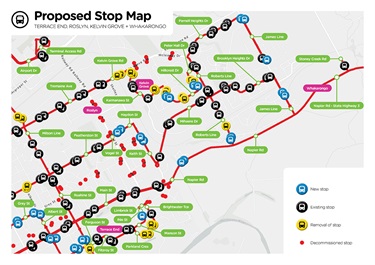 Proposed bus stops - Terrace End/Roslyn/Kelvin Grove/Whakarongo