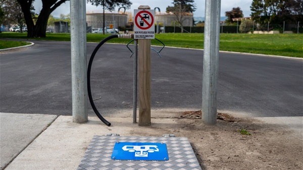 Facility for campervans and caravans to empty their wastewater.