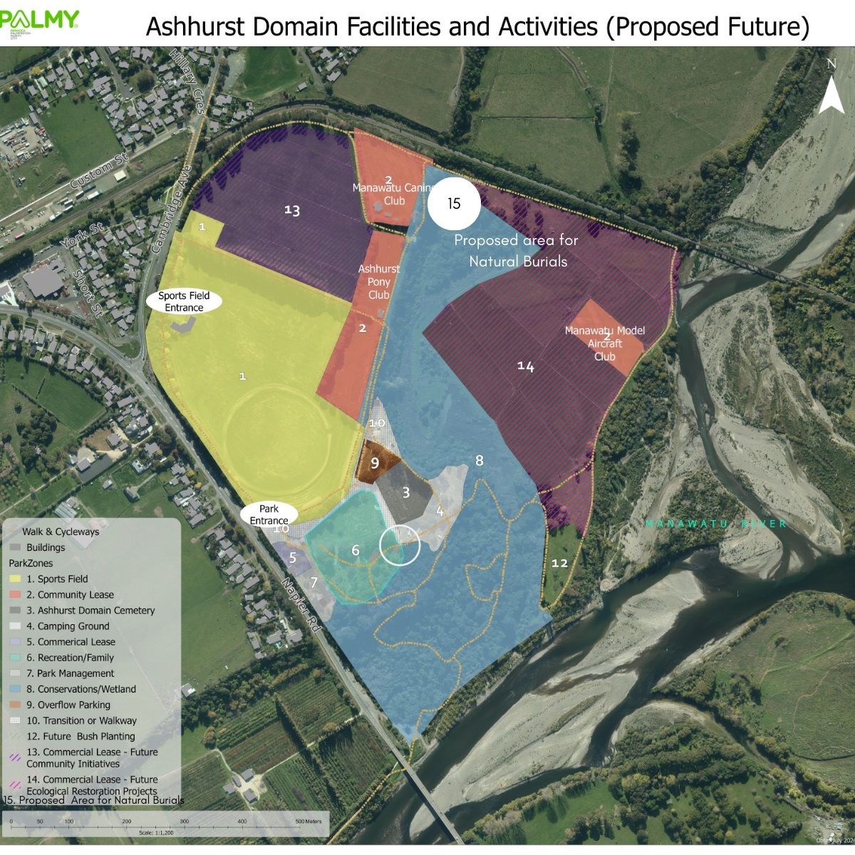 Map showing the location of the activities and facilities we're proposing in our draft reserve management plan.