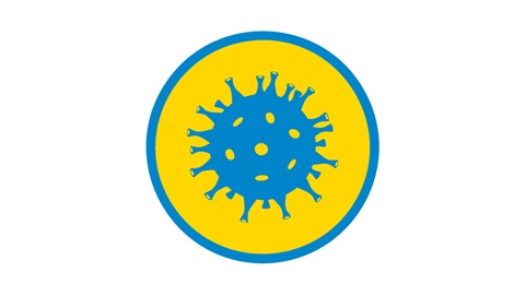 Pandemic icon of a virus.