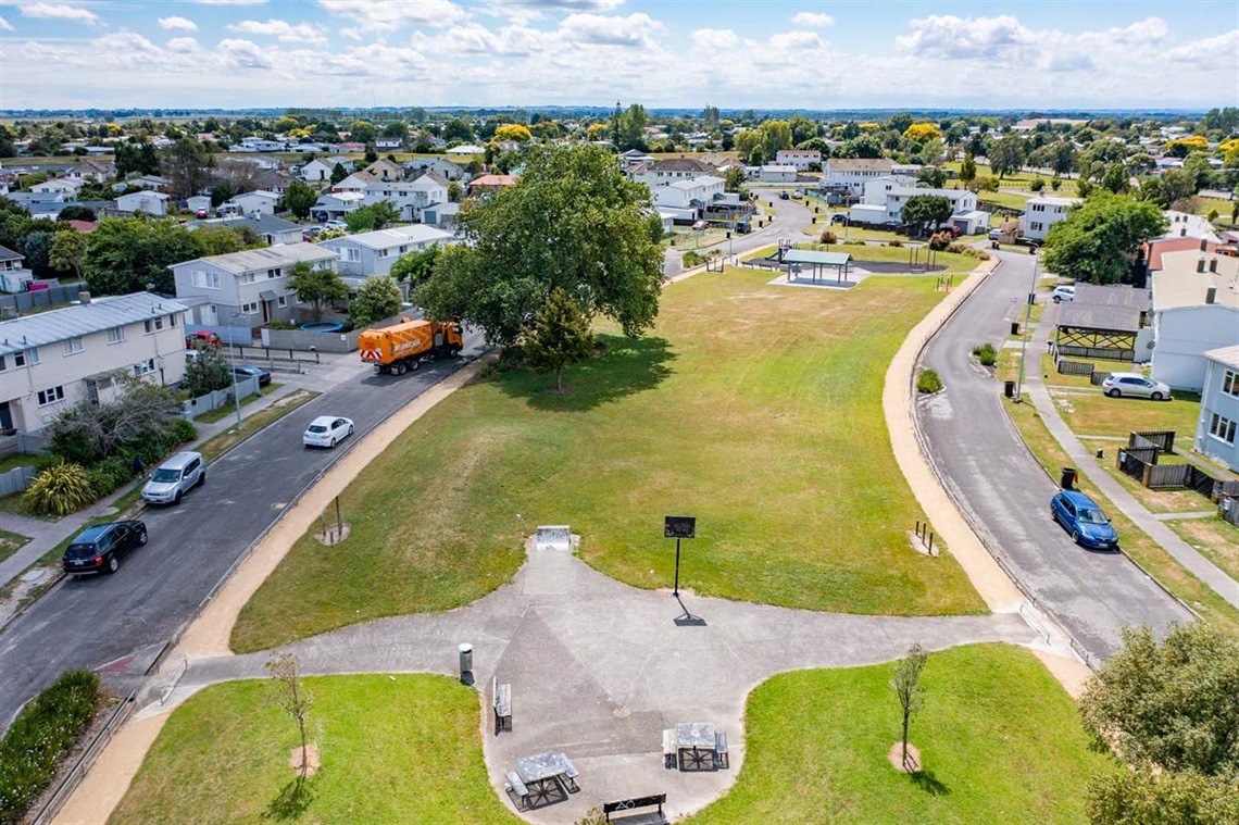 image shows ariel view of some chairs and netball equipment