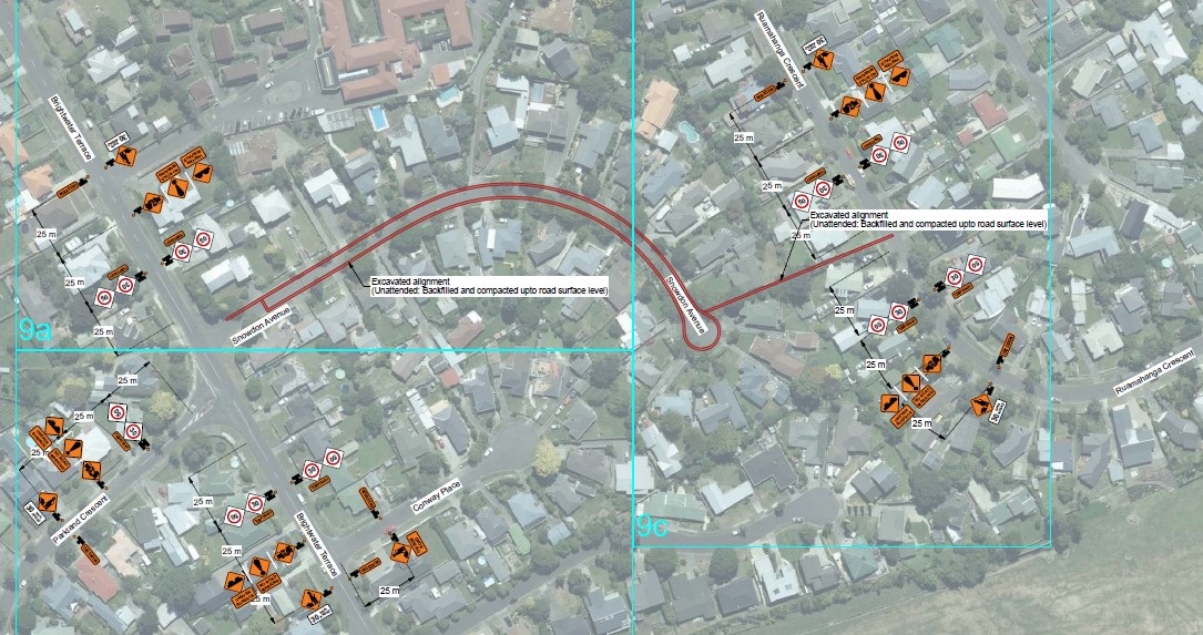 Map indicates the road closures on Snowdon Avenue