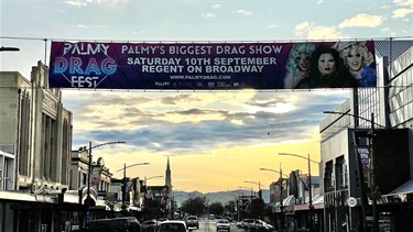 Banner over Broadway Avenue